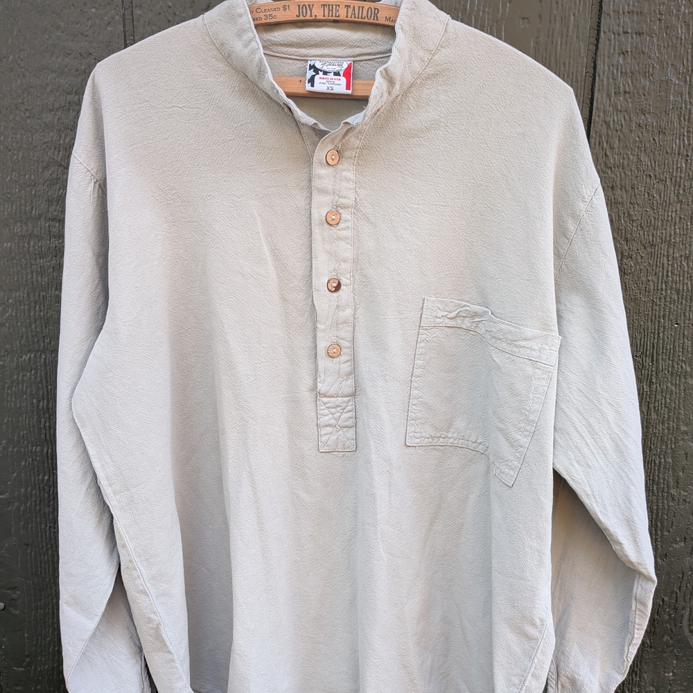 Men's Casual Beige Button Down Shirt